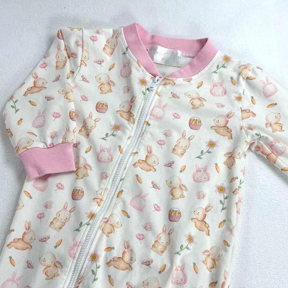 Eliza James Cloud Island‎ Baby Girl Footed Sleepers 3M Floral Print Zip 3 Pack - Picture 3 of 9